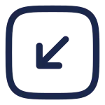 Square Arrow Left Down SVG Icon
